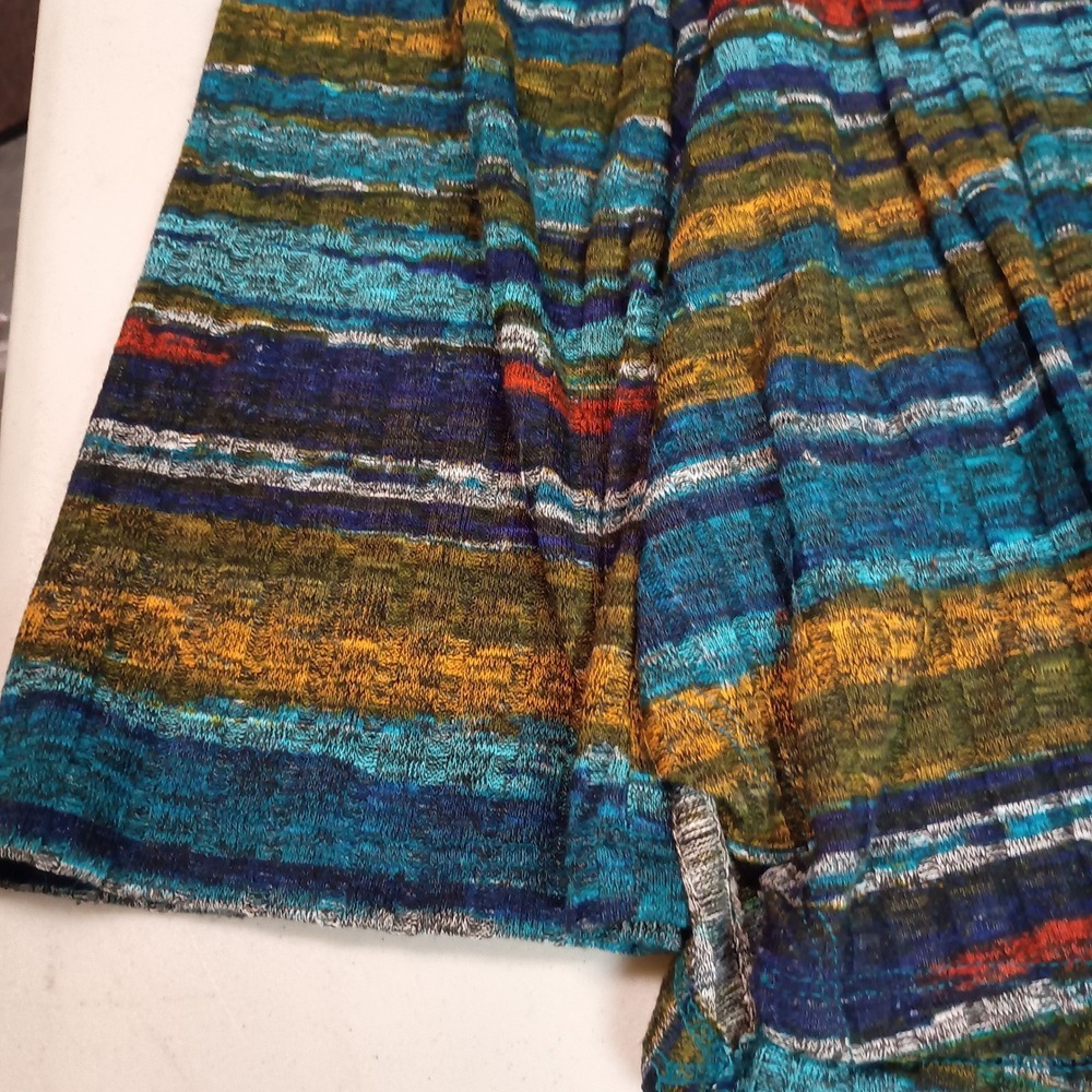 Boho Striped Crochet Bell Sleeve Tunic Top‎ Women's Multicolored - Picture 6 of 10